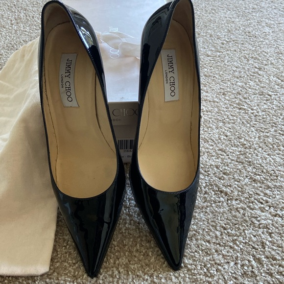 Jimmy Choo Aurora black patent pump 3” heel - Picture 1 of 12